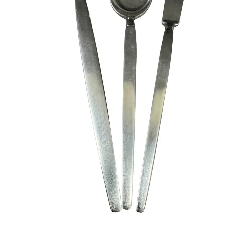 Vintage Stanly Roberts MCM SRI Astro Flatware - Serving Spoons & Butter Knife